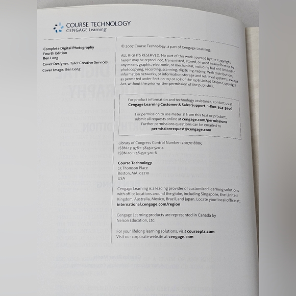 Complete Digital Photography Softcover Book Ben Long 4th Edition Includes CD ROM - Picture 7 of 16